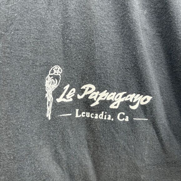 Jimmy Hendrix Back Logo La Papagayo Leucadia CA Club Shirt Size L No tags - Picture 4 of 5